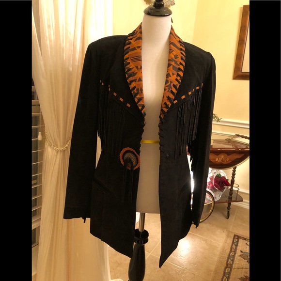 Phoenix U.S.A. Fringe Leather Jacket 🎀HP🎀 - Picture 2 of 6